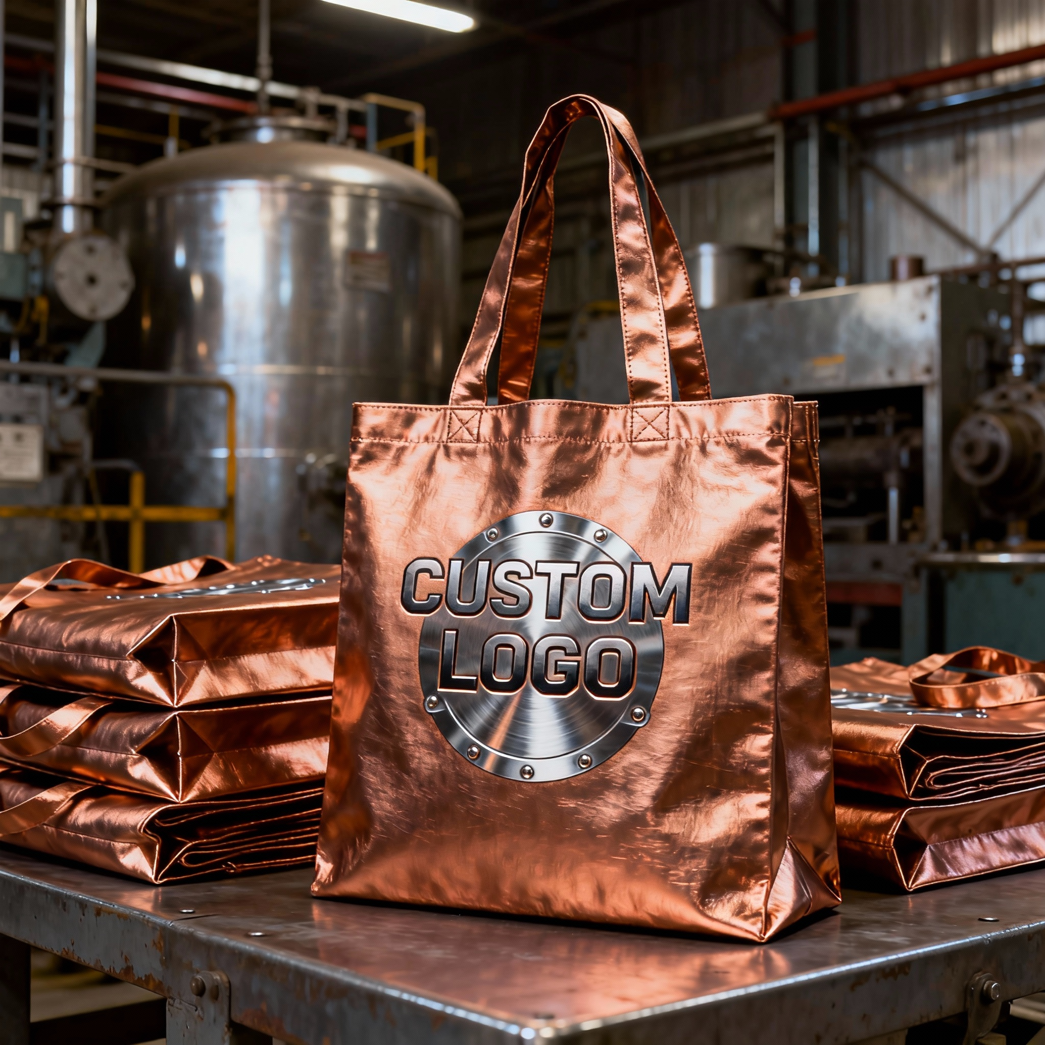 Shiny Gold Nonwoven Bag