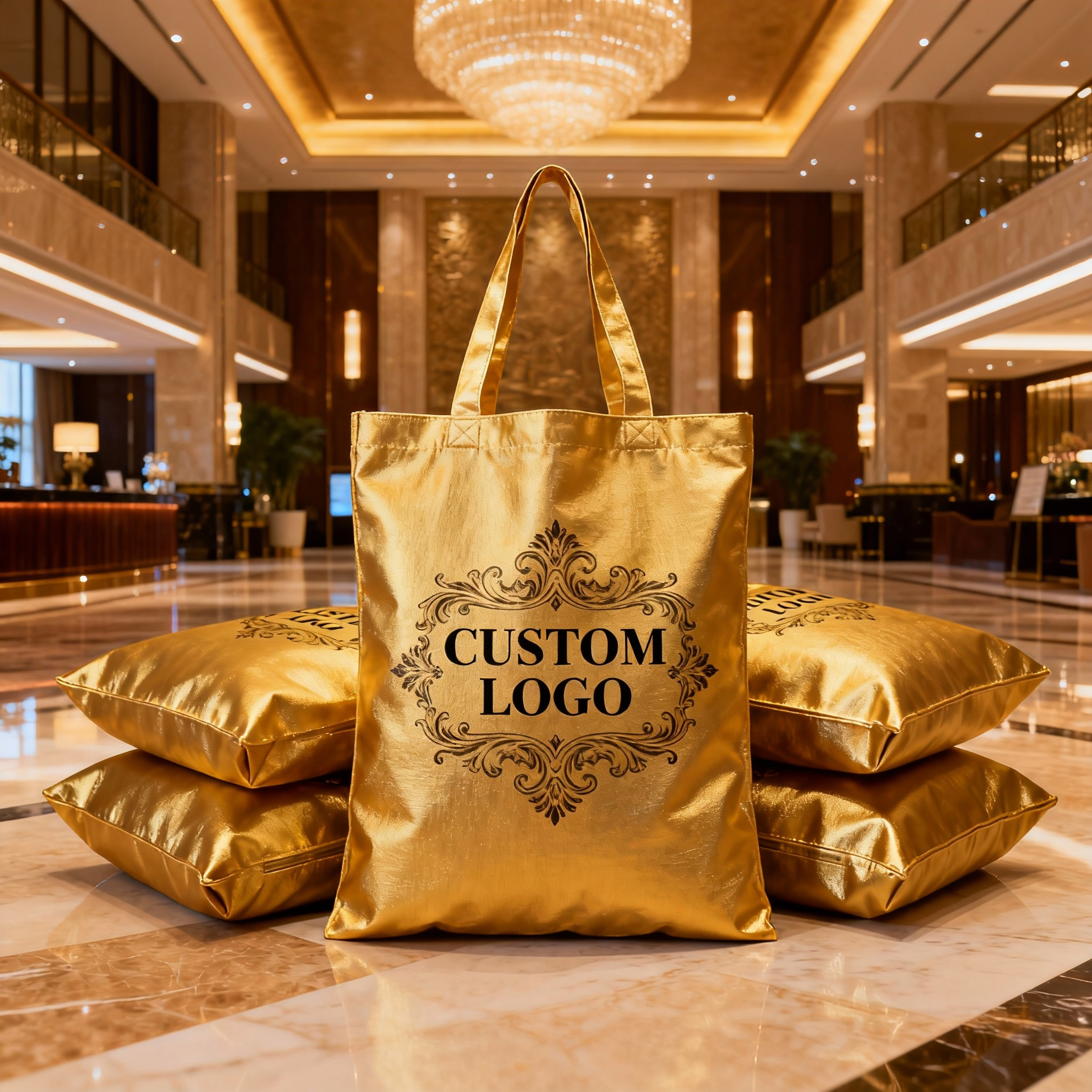 Shiny Gold Nonwoven Bag