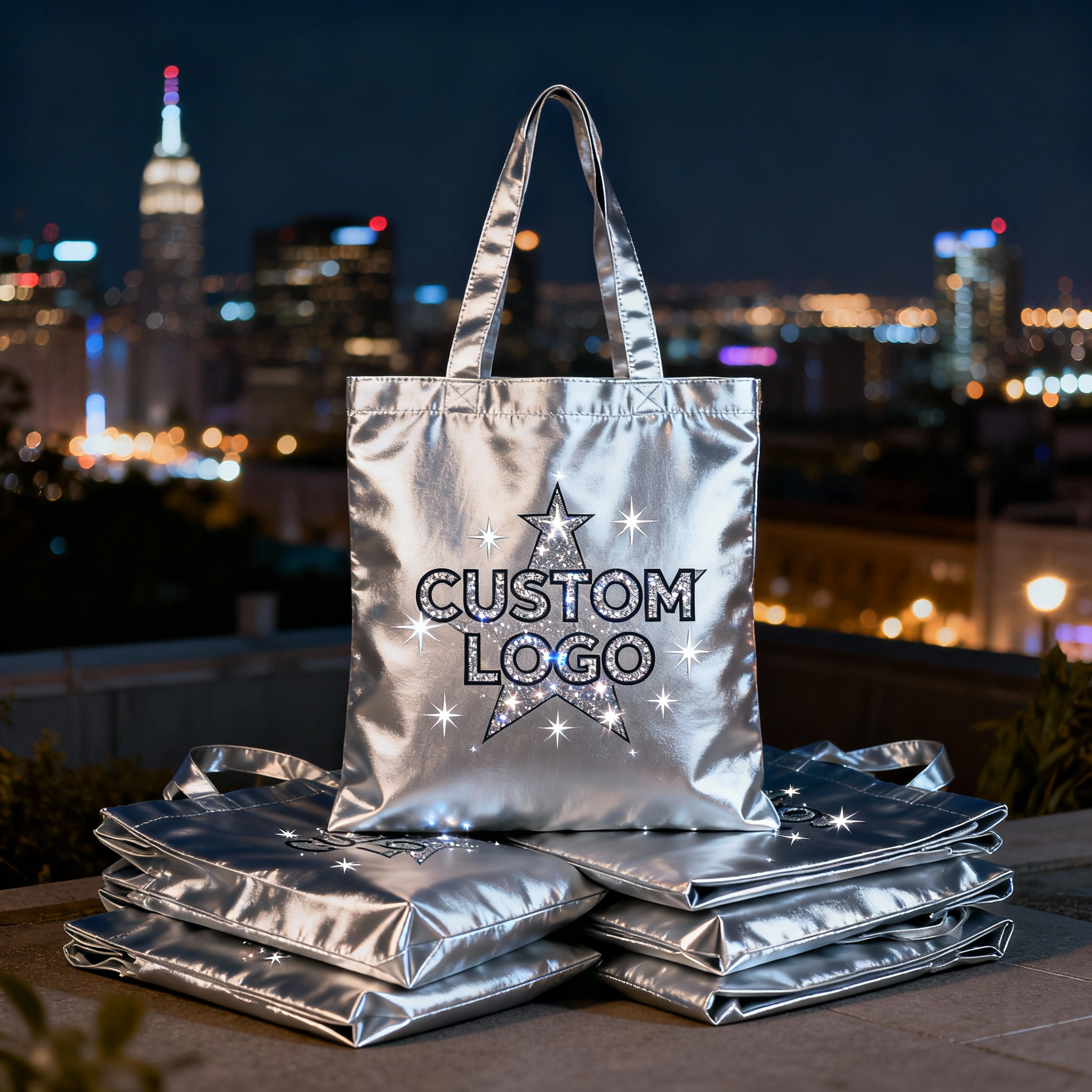 Shiny Gold Nonwoven Bag