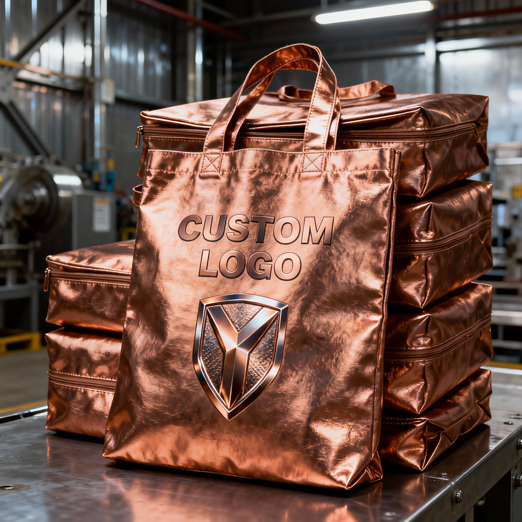 Shiny Gold Nonwoven Bag
